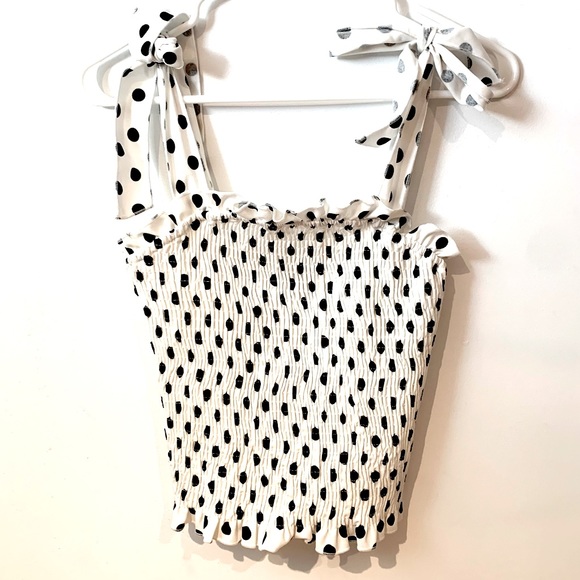ASOS New Look White and Black Polka Dot Tank - Picture 1 of 6